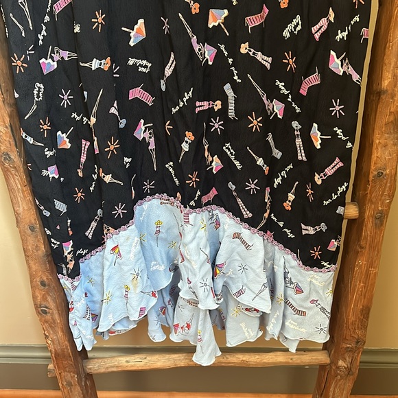 Sareet Floral Long Summer Dress Size Large Made In The USA - Picture 4 of 11